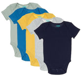 Mighty Goods Size 9M 5-Pack Short Sleeve Bodysuits in Multi Solids